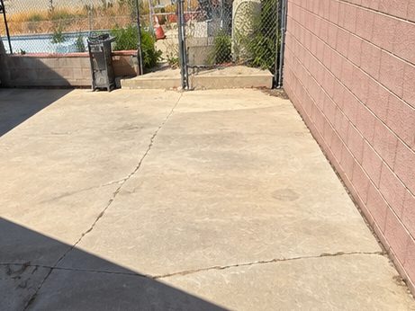 The same backyard cleared